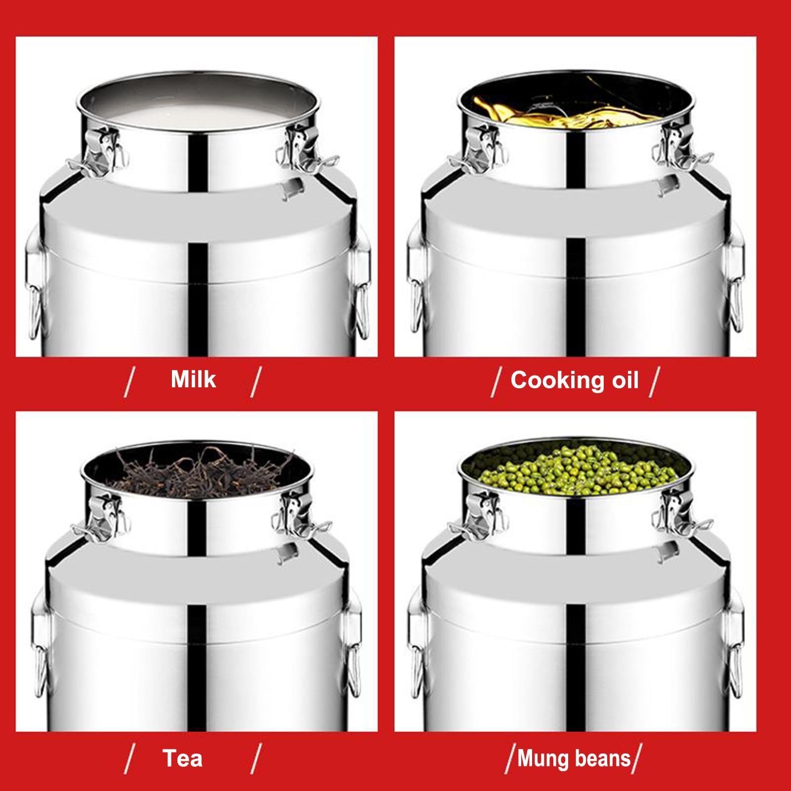 Contenitore Per Olio Da Cucina Capacita 5 Litri 9 Litri 14 Litri Chiusura | Recipiente Grassi Cottura Per Latte Vino Alimenti Farina Caffe Zucchero