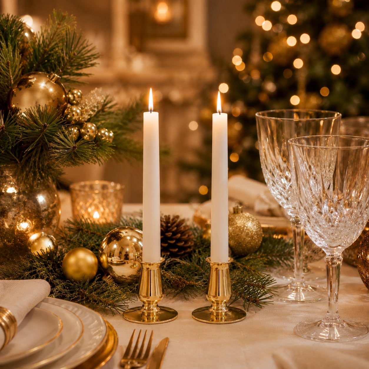 NKlaus 12x Portacandele in ottone Portacandele d'oro Candele d'altare sottili fino a Ø0,9cm Matrimonio 6730