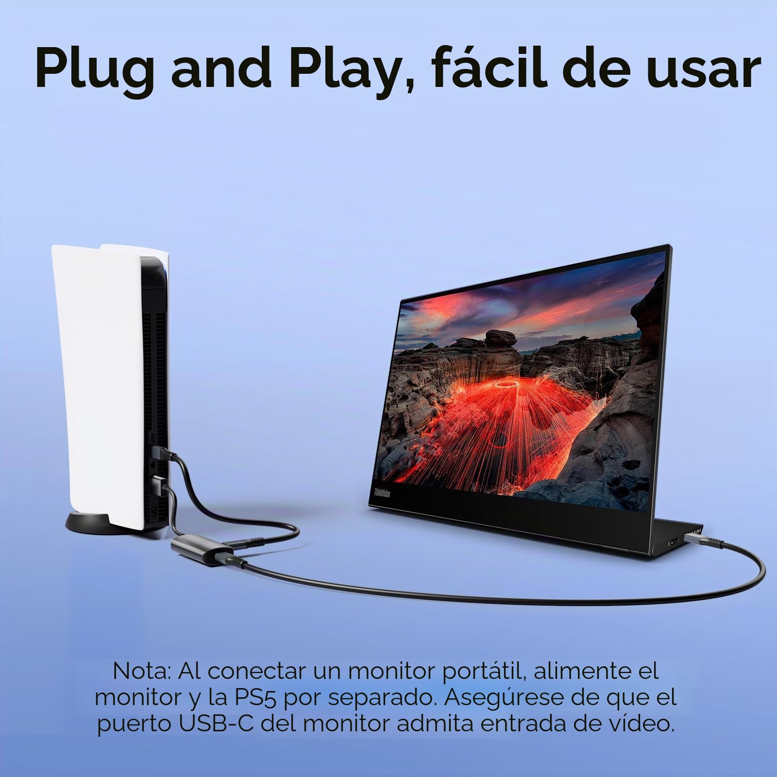 Adaptador HDMI a USB C 4K@60Hz – Convierte fuente HDMI a pantalla USB-C, carcasa de aluminio, compatible con PS5, Xbox, Switch, portátil, Fire TV Stick, gafas AR XREAL Rokid RayNeo monitor portátil