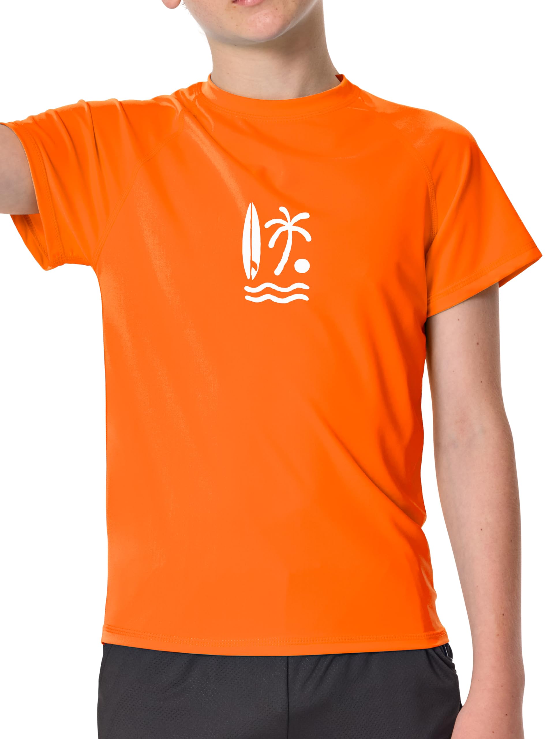 IHU Kinder UV Shirt UPF 50+ Jungen Badeshirt Schwimmshirt | UV-Schutz, Weich Und Bequem, Schnelltrocknend, Leicht Und Atmungsaktiv, Ideal Für Outdoor- Und Wasseraktivitäten