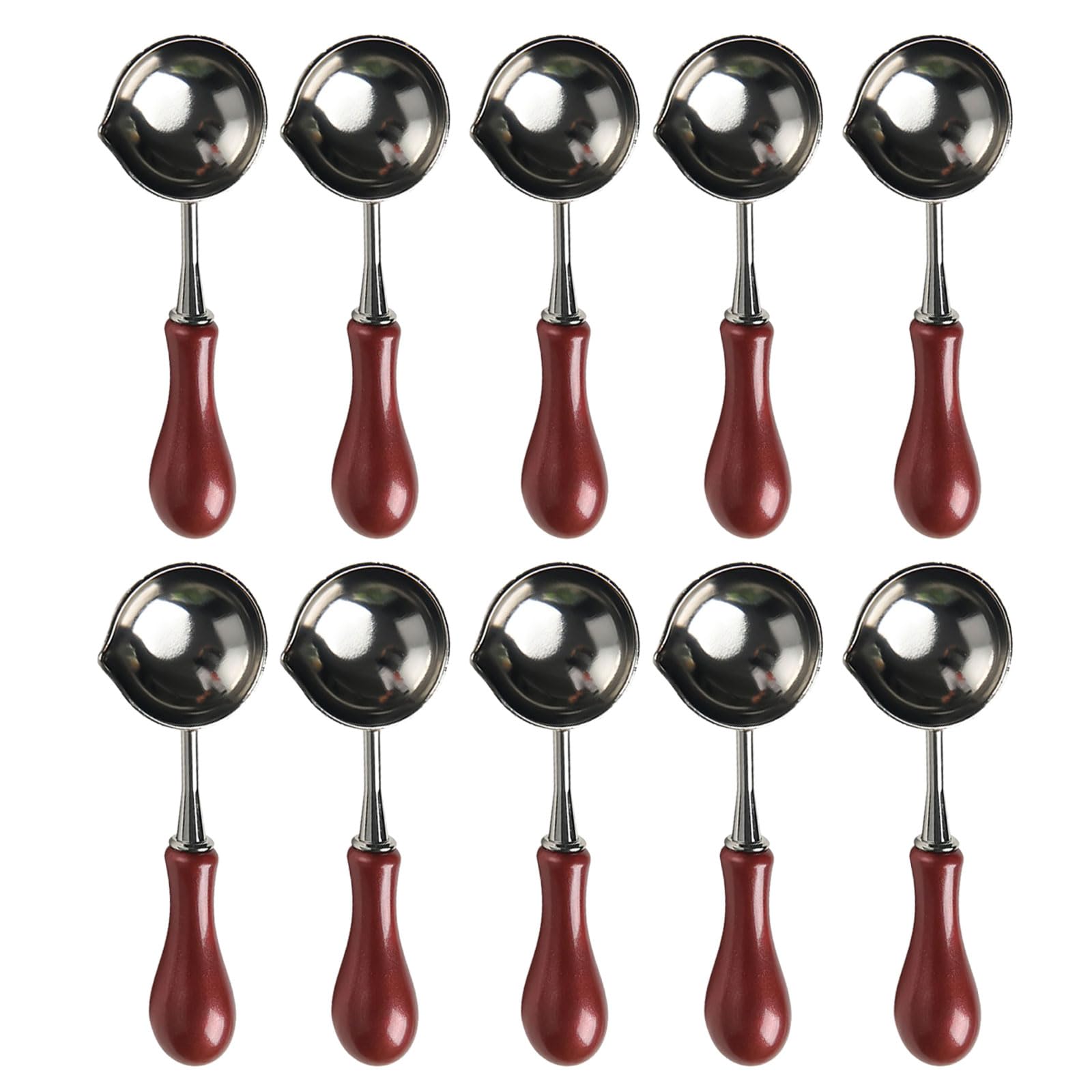 Tsophreniq 10 Pcs/Set Waxed Sealing Melting Spoon Sealing Stamp Melting Spoon Waxed Seal for Invitations