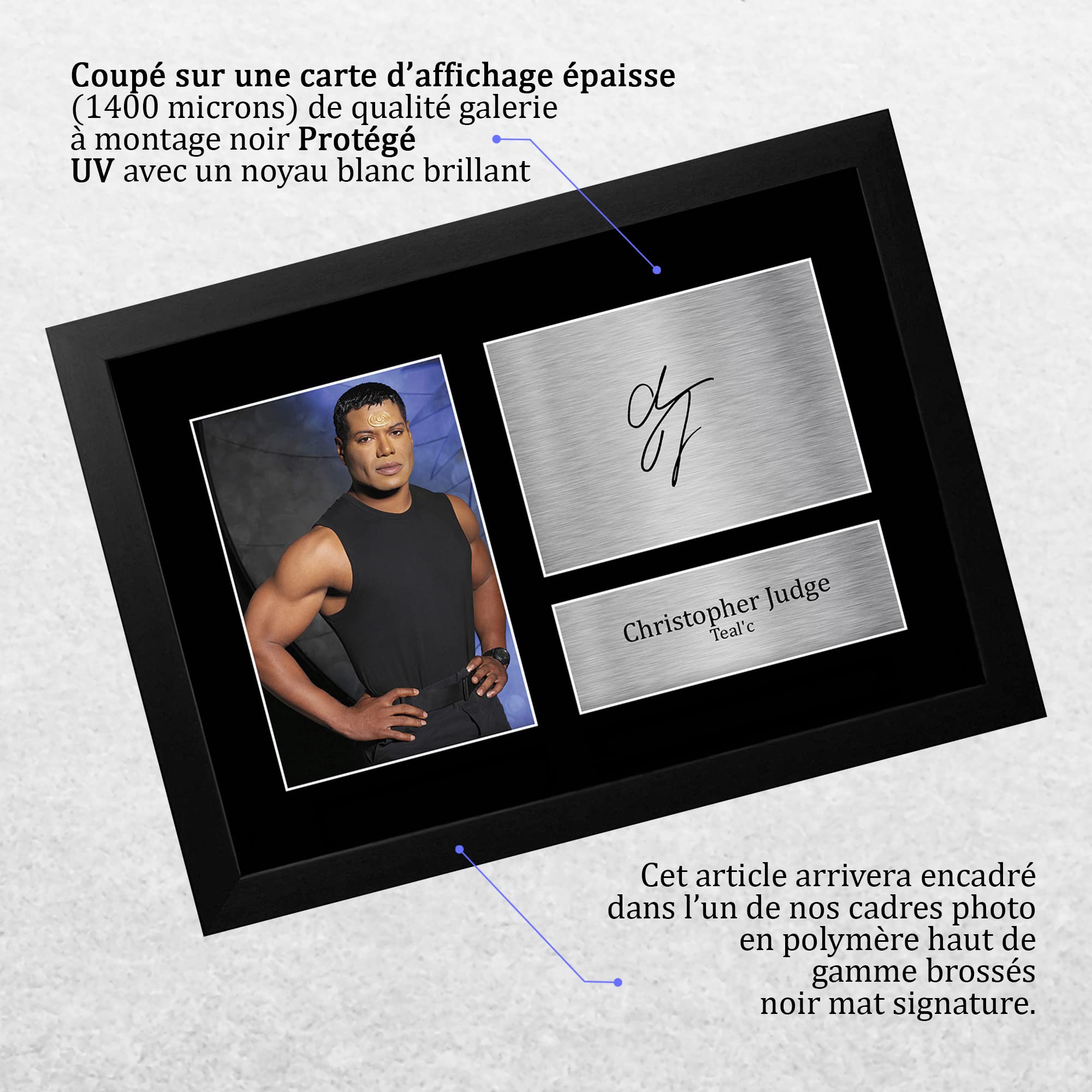 Christopher Judge Stargate SG-1 A4 Encadré Photo Autographe Signé Cadeau