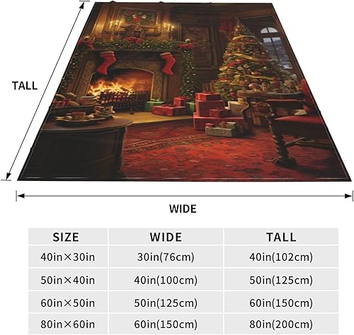 Miniatura 4 de Manta suave para perros con árbol de Navidad, de franela, acogedora manta de chimenea para sofá y cama, 50 x 40 pulgadas