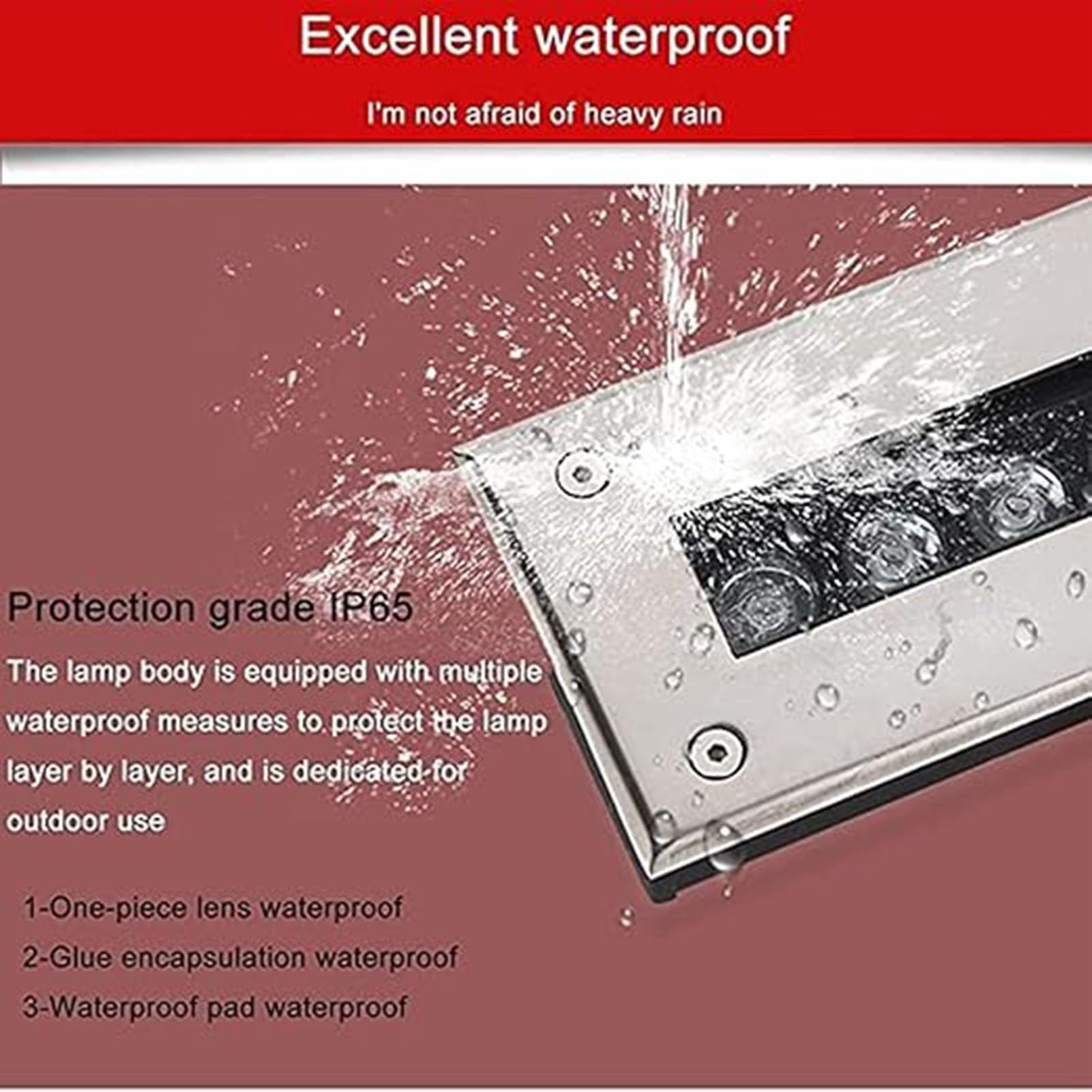 Lampa krajobrazowa LED do zabudowy zewnętrznej, 36 W, wodoszczelna, IP67, lampa ogrodowa do podjazdu, prostokątne oświetlenie krajobrazu AC 85-265 V (zielona)