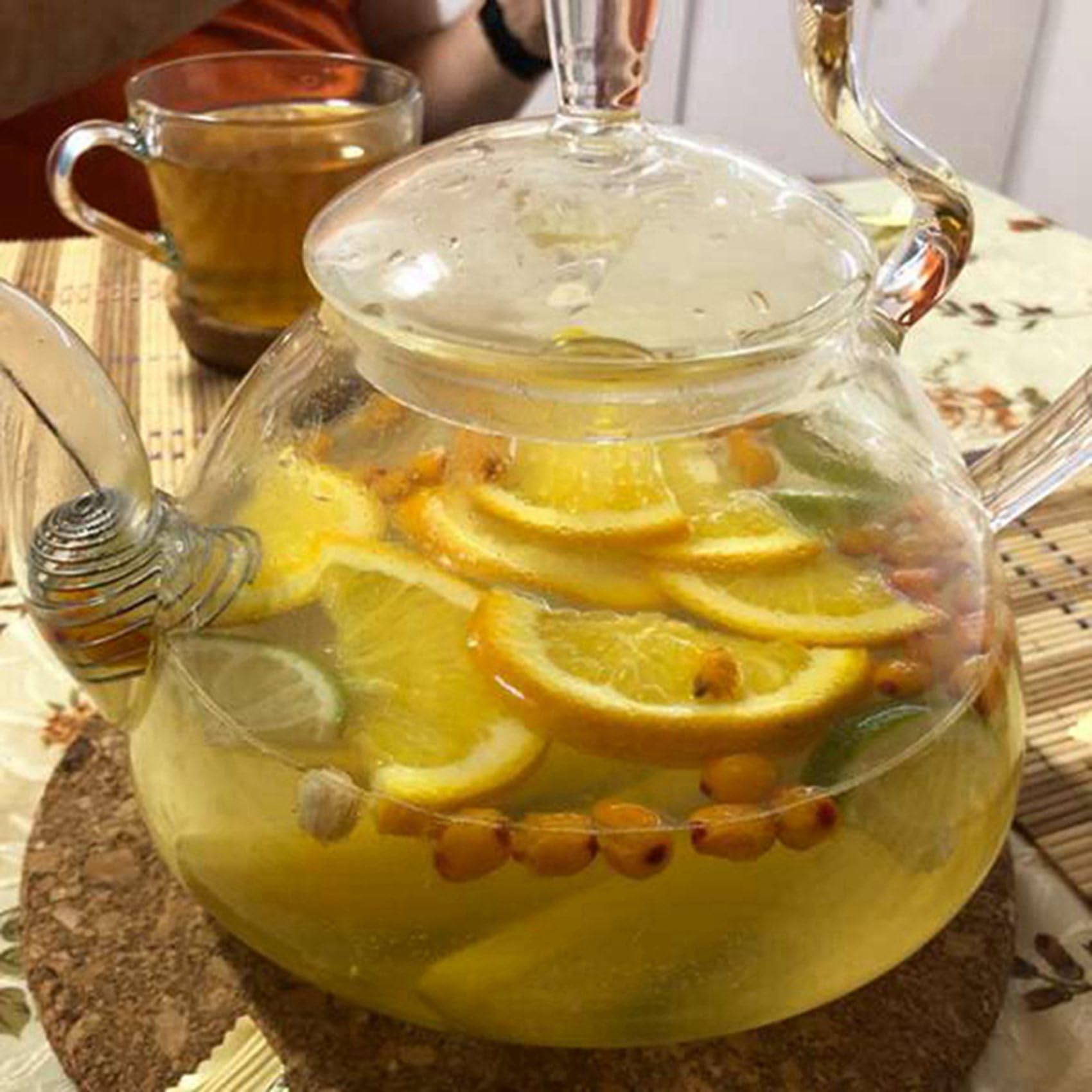 4 x 650 ml odporne na wysokie temperatury szkło do kawy, herbaty kwitnącej z sitkiem