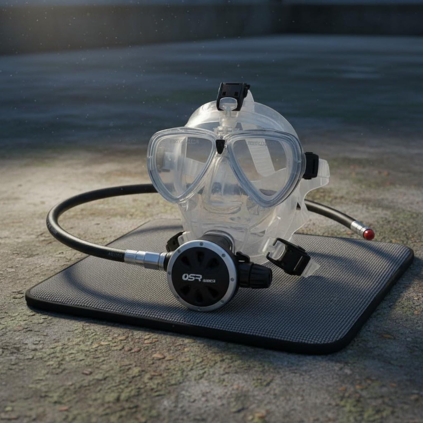 Maschera Facciale Subacquea Maschera Integrale Scuba Visiera Sub Schermo Facciale per Immersione con Lenti in Vetro Temperato E Gonna in Silicone per