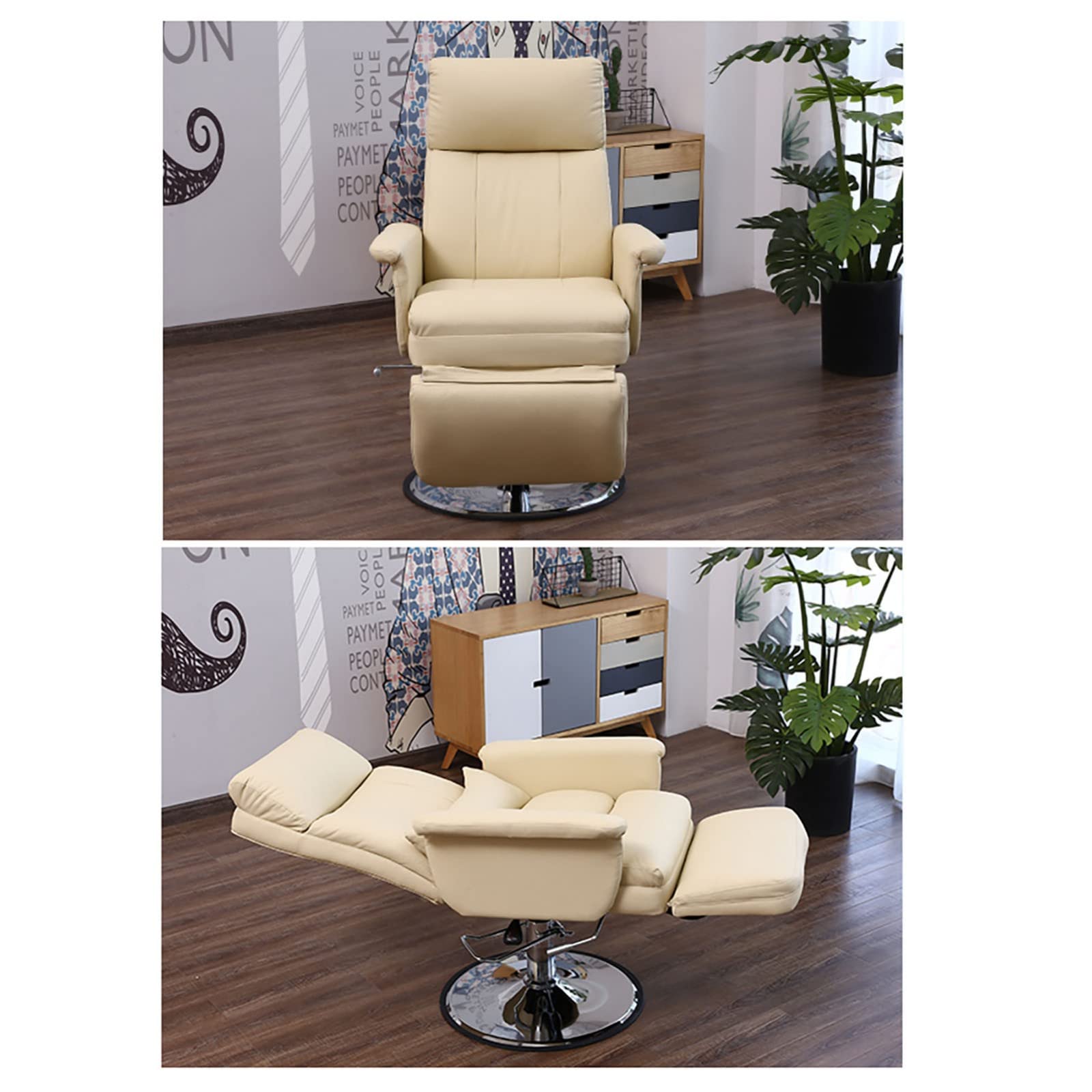 Silla De Belleza, Camilla De Masaje/Camilla De Estética 3 Cuerpos/Sillón De Masaje/Silla de masajes/Silla de Tatuaje Sillon pedicura/Hidraulica Ajustable Silla Computadora Silla Perezosa(Black)