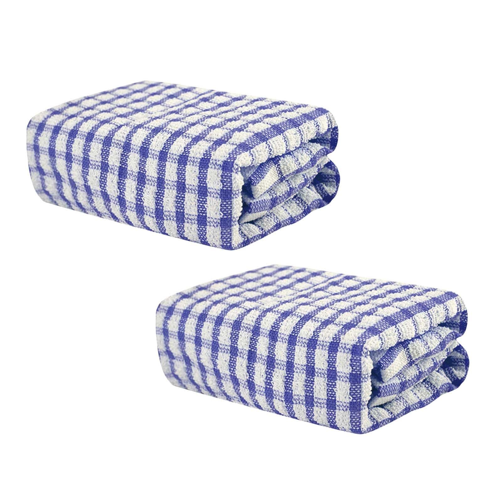 2pack Cleaning Cloth Dish Cloths Dish Towels and Absorbent Kitchen Dishcloths Fast Drying Microfiber Camp Dish Towel Blue