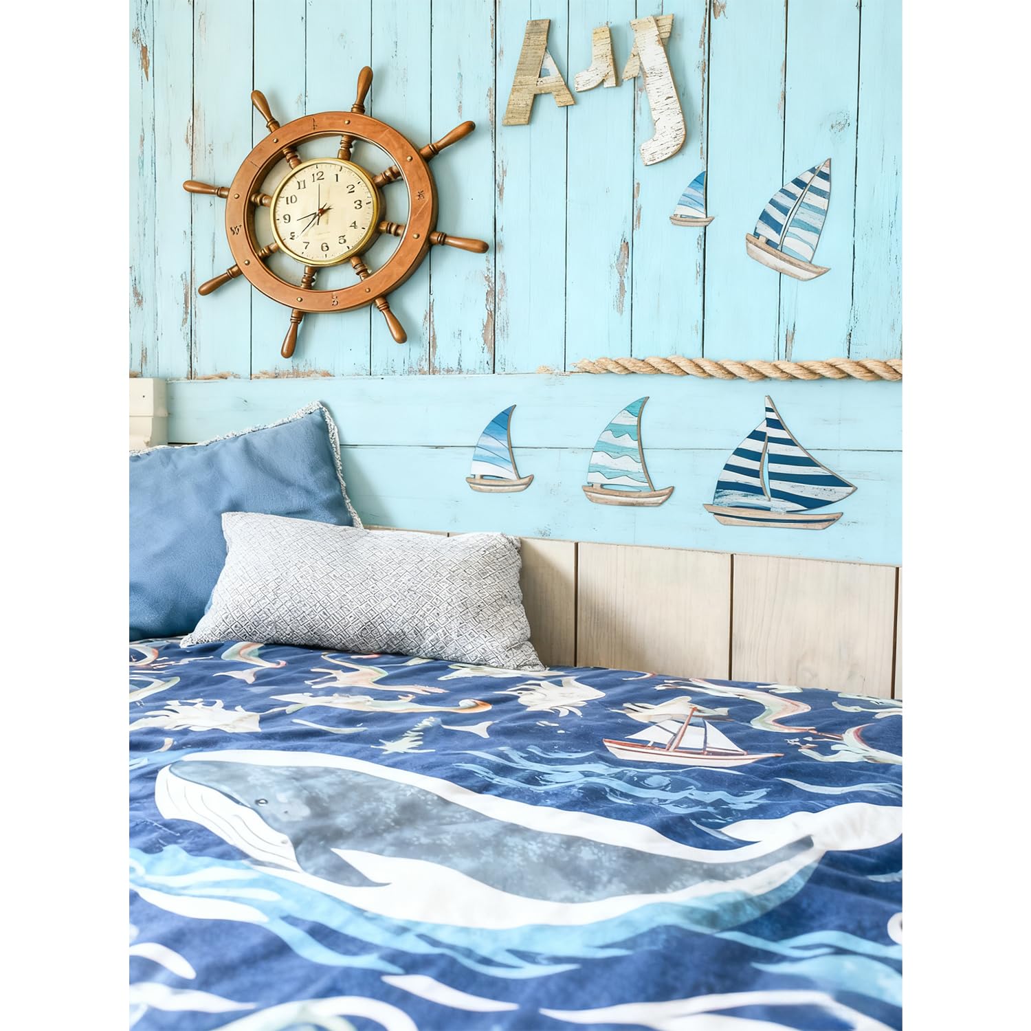 anneratteryer 3 pezzi di Decorazione da Parete in legno con Gabbiano Sulla Spiaggia Home decor Decorazioni parete Decorazioni muro Tema mare Stile marino Decorazioni da parete artistiche da spiaggia
