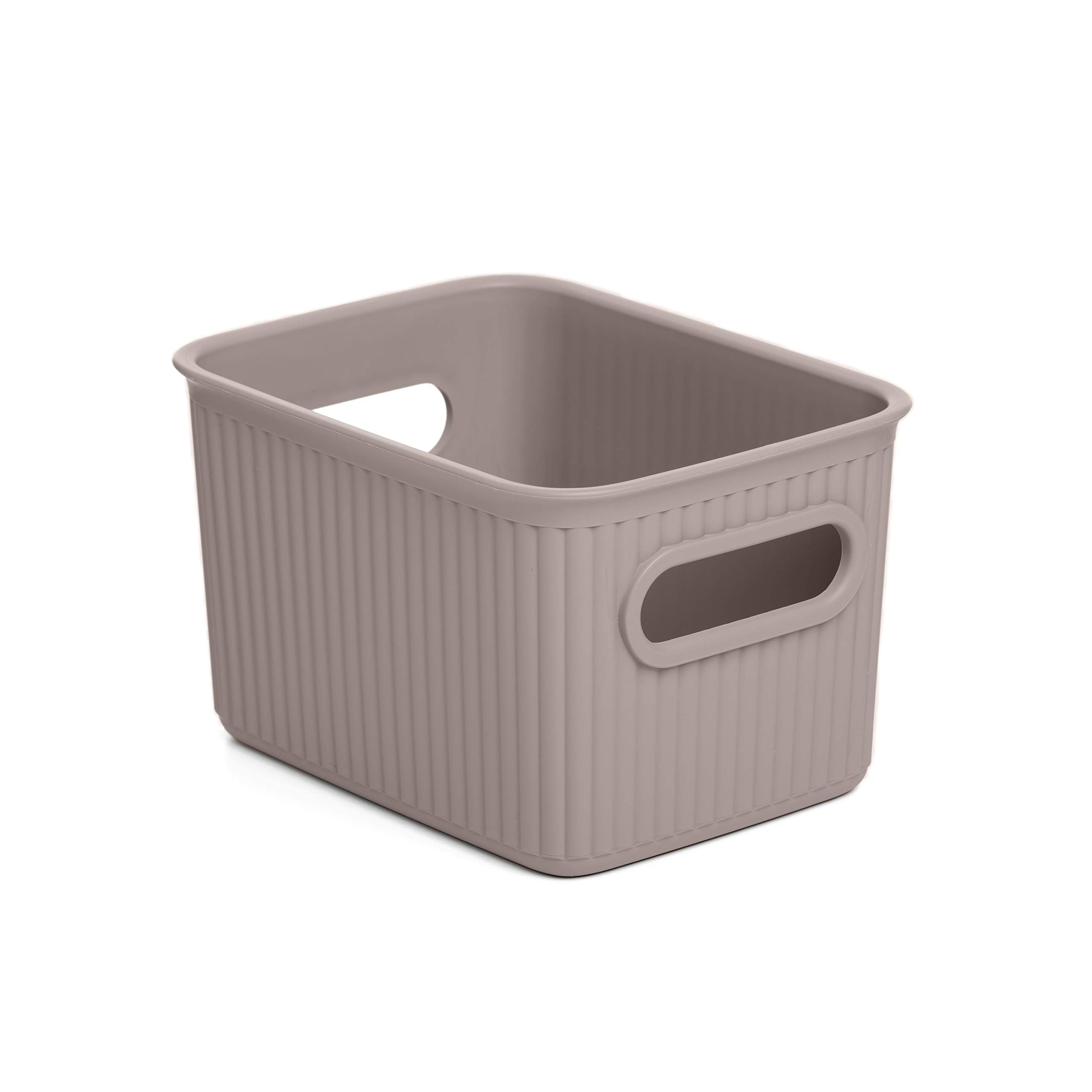TATAY 1.5 Litre Small Multipurpose Storage Basket, Taupe Brown, 12.8 x 16.7 x 10, 7010103