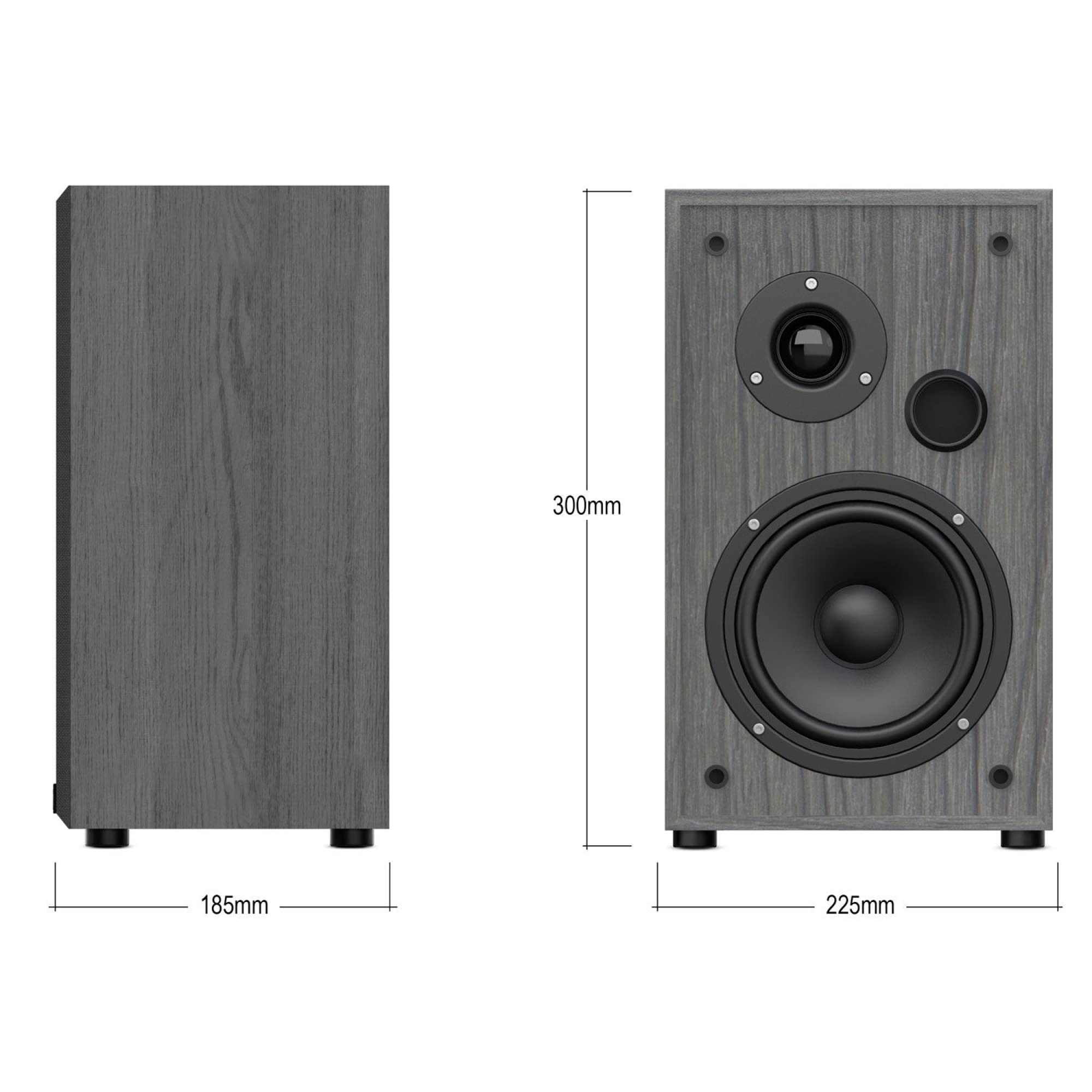 Wiibo String 10 - Altavoces HiFi de Estantería - Potencia de 100W - Altavoces de 2 Vías Bass Reflex - Tweeter de 2 Pulgadas y Woofer de 5 Pulgadas - Pareja de Altavoces con Sonido Envolvente