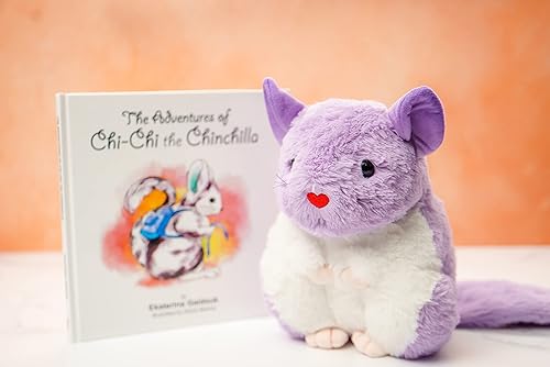 Miniatura 2 de Juguete de peluche de Chinchilla de 9 pulgadas (morado) Exclusivo