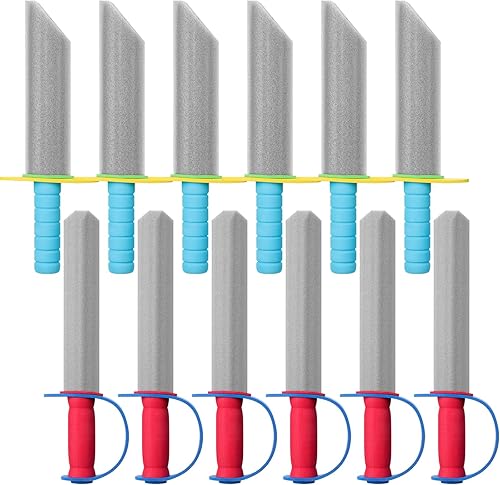 Lenwen 12 espadas de espuma de 15.7 pulgadas, espadas piratas falsas, juguetes de espada pirata, decoraciones de fiesta de cumpleaños para príncipe