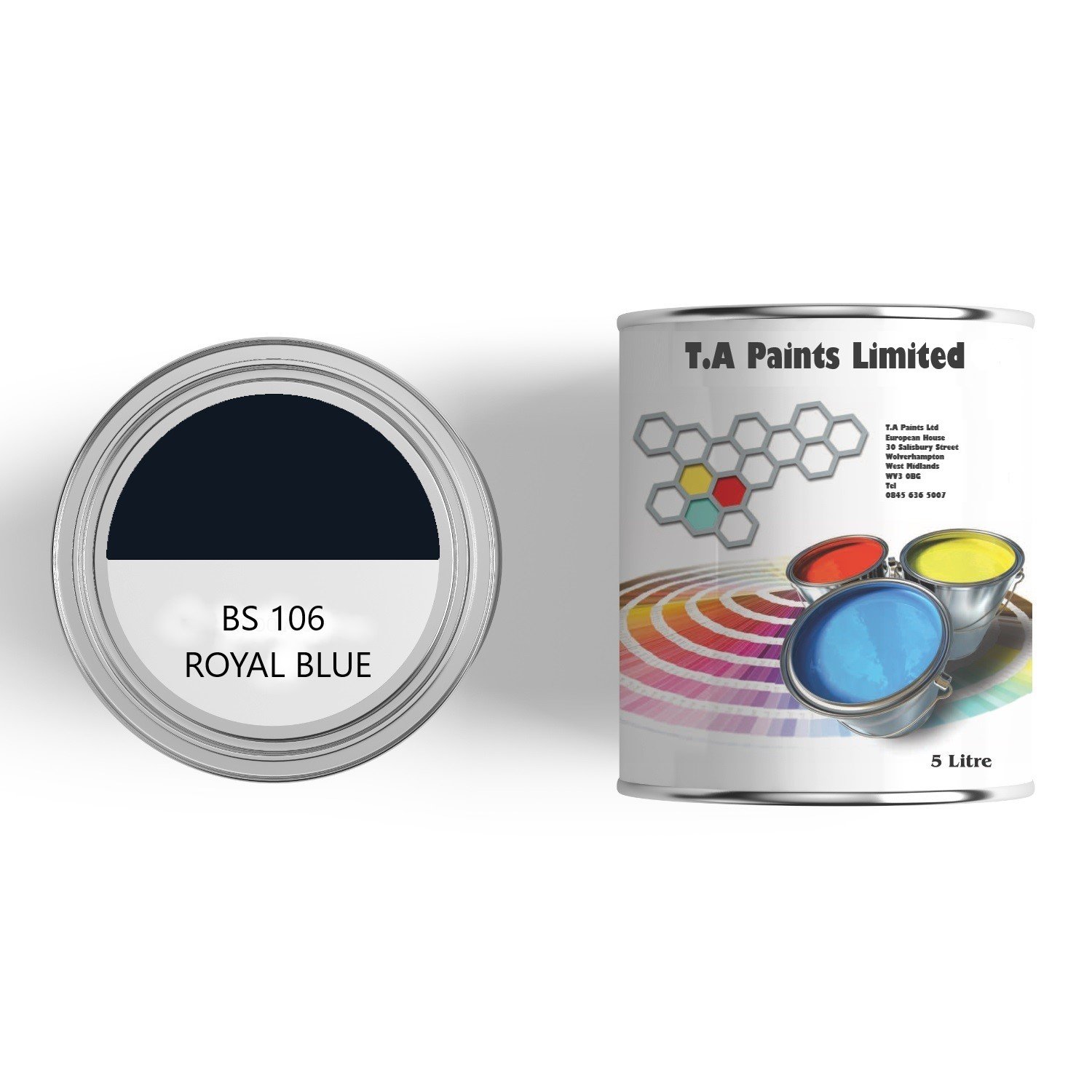 T A Paints LtdMarine Boat & Barge Paint Multi Purpose Marine Gloss Paint Wood Metal Above Below Waterline Cruisers Canal Barge Narrow Boats (2.5 Litre, BS 106, Blue Black)