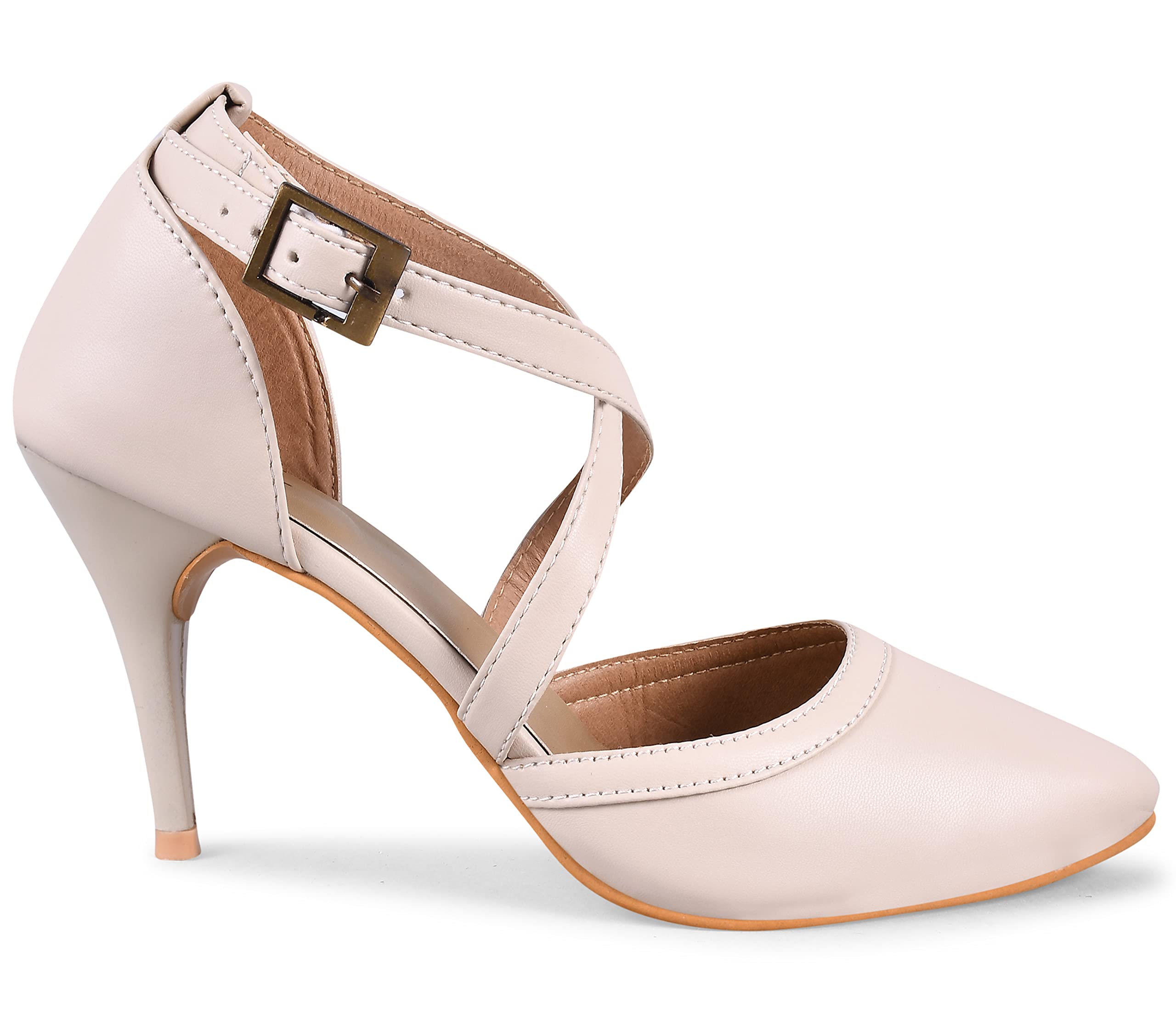 JM LOOKS Soft Stylish Cream Pump Stiletto Casual Comfortable Heel Bellies Shoes for Women Daily/Use Ladies Ballerinas (B0BJQL4SLC) Amazon Price History, Amazon Price Tracker