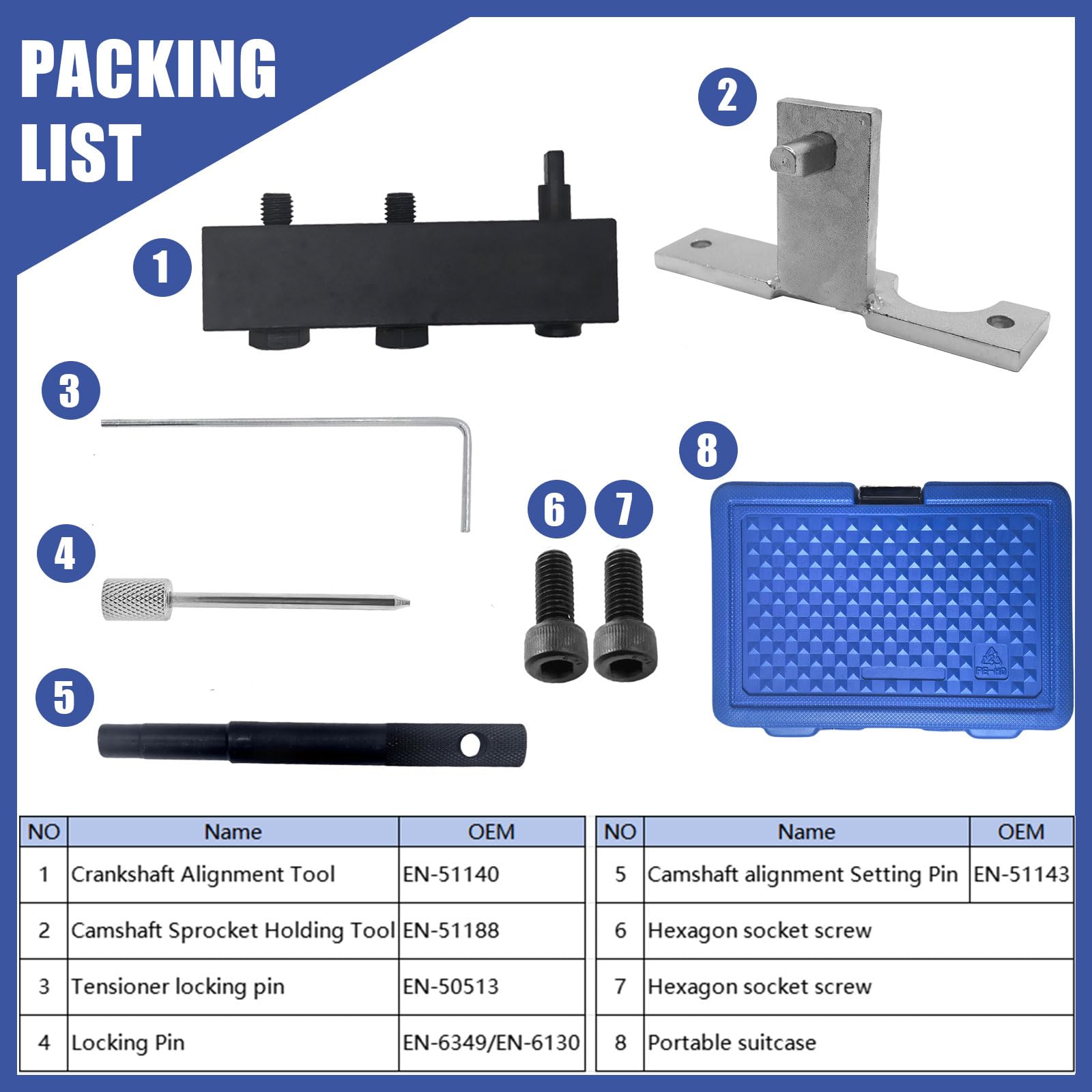 Kit di strumenti per la distribuzione del motore, set di strumenti per cinghia di distribuzione, compatibile con motori diesel Vauxhall/Opel 1.6 Cdti LVL/B16DTH, LVL/B16DTJ, LVL/B16DTN,