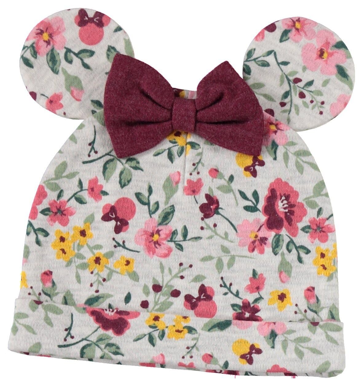 Disney Minnie Mouse Baby Girls Layette Set Bodysuit Pants Hat Bib 0-3 Months Purple