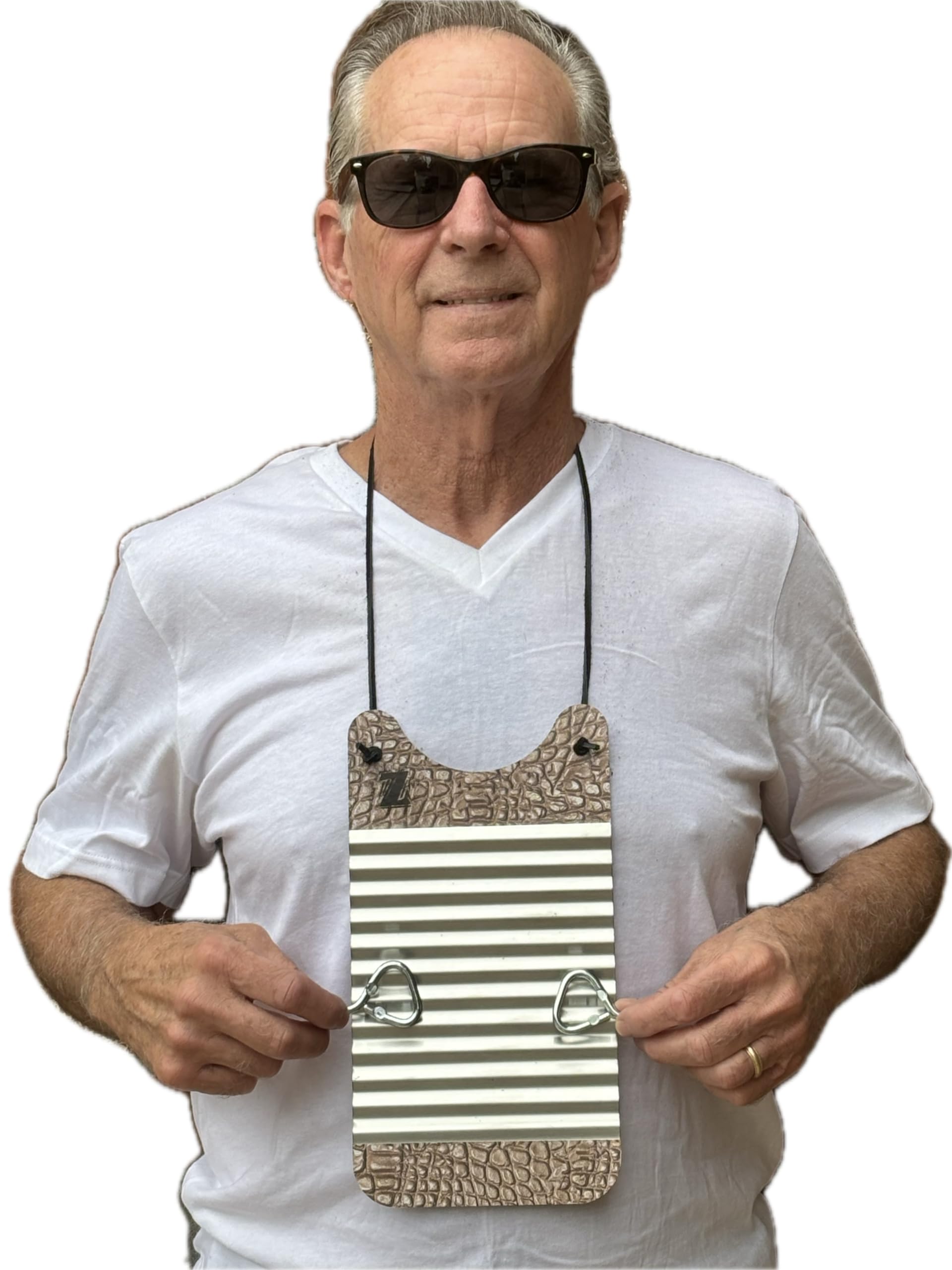 Mini Handmade Gator Zydeco Washboard Rubboard 6x11 Inches (Not Real Gator)