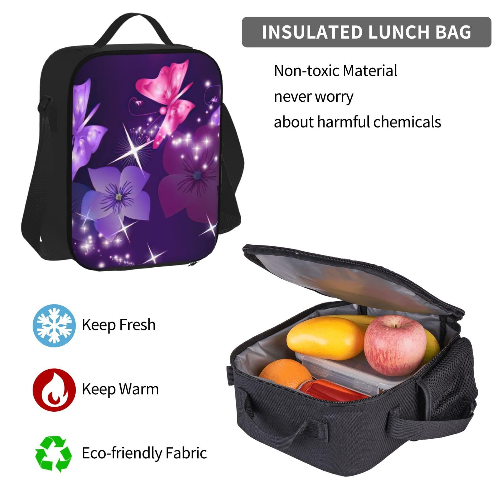 Zaino, borsa portapranzo, astuccio, set da 3 pezzi, per lavoro e