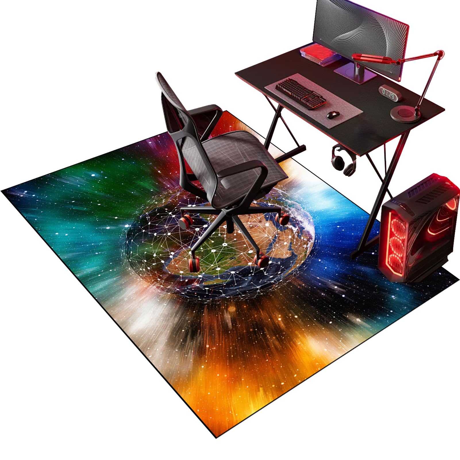 Heavy Duty Office Gaming Chair Mats for Carpeted and Hardwood Floor, Office Chair Mat for Carpet, Desk Chair Mat for Carpeted Floors, Floor Protectors for Rolling Chairs, Protector Rug 120 x 140 cm
