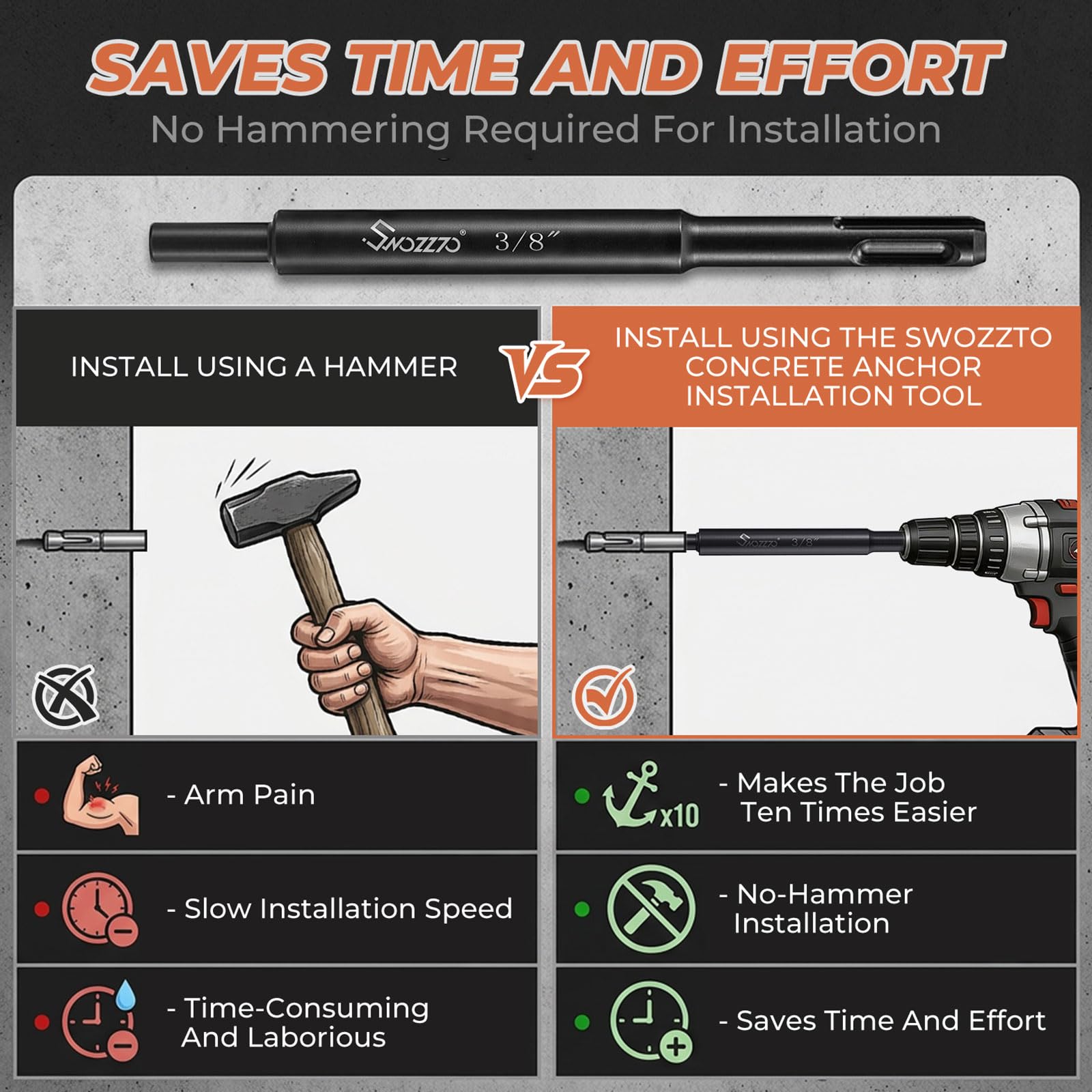 SDS-Plus Setting Tool for Drop-In Anchors -3