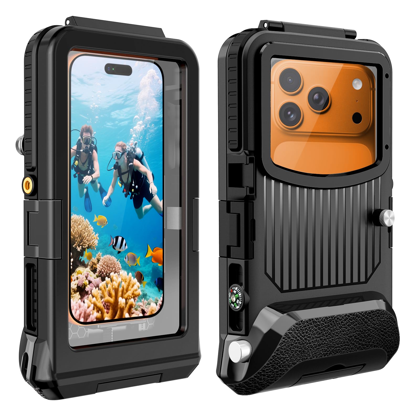 【2026新登場】潜水用ケース phone 水中撮影用ケースPhone IPX8防水レベルまで15mまで潜水可能 スマホ用防水ポーチ 夏フェス・お風呂・海水浴・温泉・お釣り用 ストラップ付きファッション L款 phone専用 (ブラック)