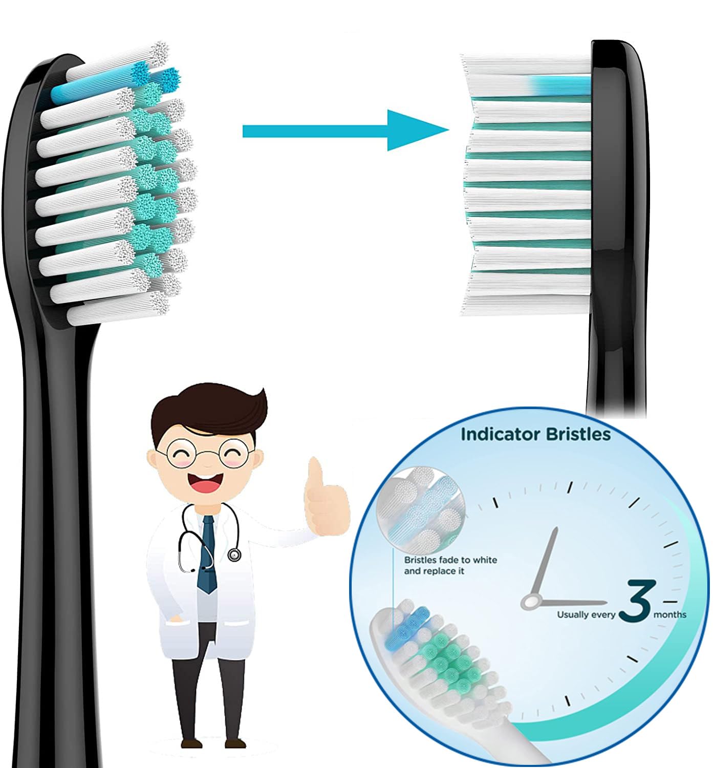 8 Stück Ersatzbürsten Für Philips Sonicare – Kompatibel Mit Protective, Diamond & Daily Series