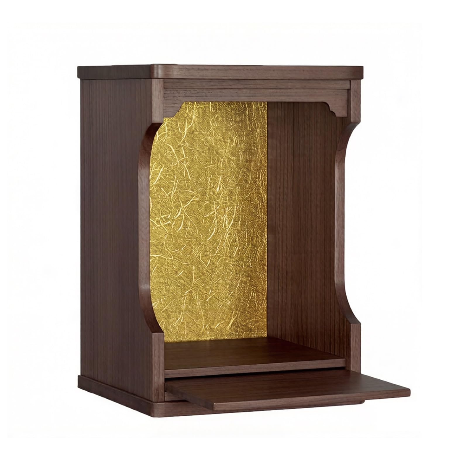 Autel de méditation en bois de style temple pour un coin zen à la maison