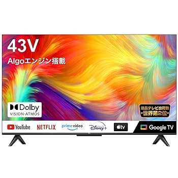 Android搭載 4K液晶テレビ SmartTV 2021年製 43型 TCL 43P725B