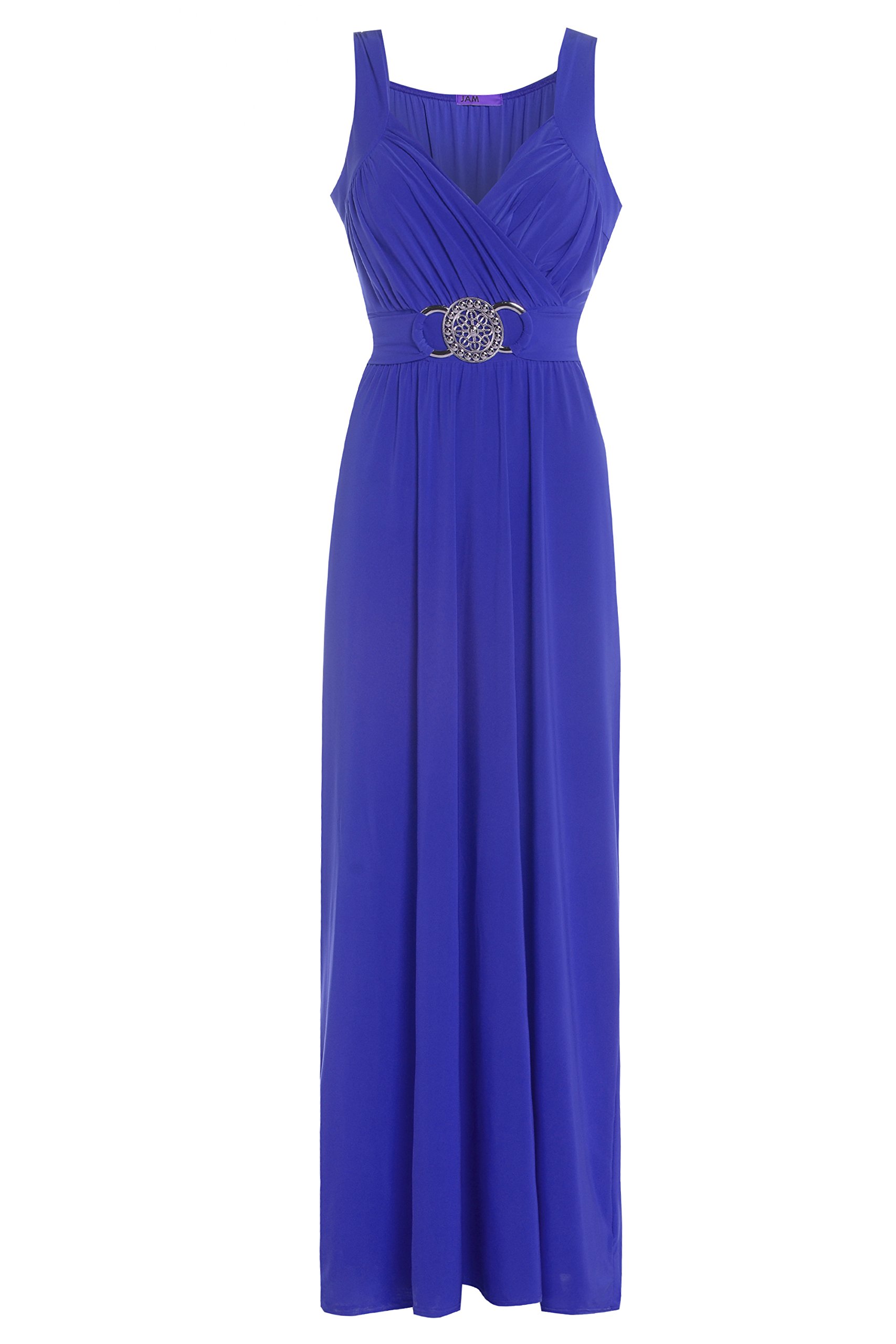 Formal Bridesmaid Gown Ball Party Cocktail Evening Prom Long Buckle Maxi Dress UK XL/XXL 20-22 Royal Blue