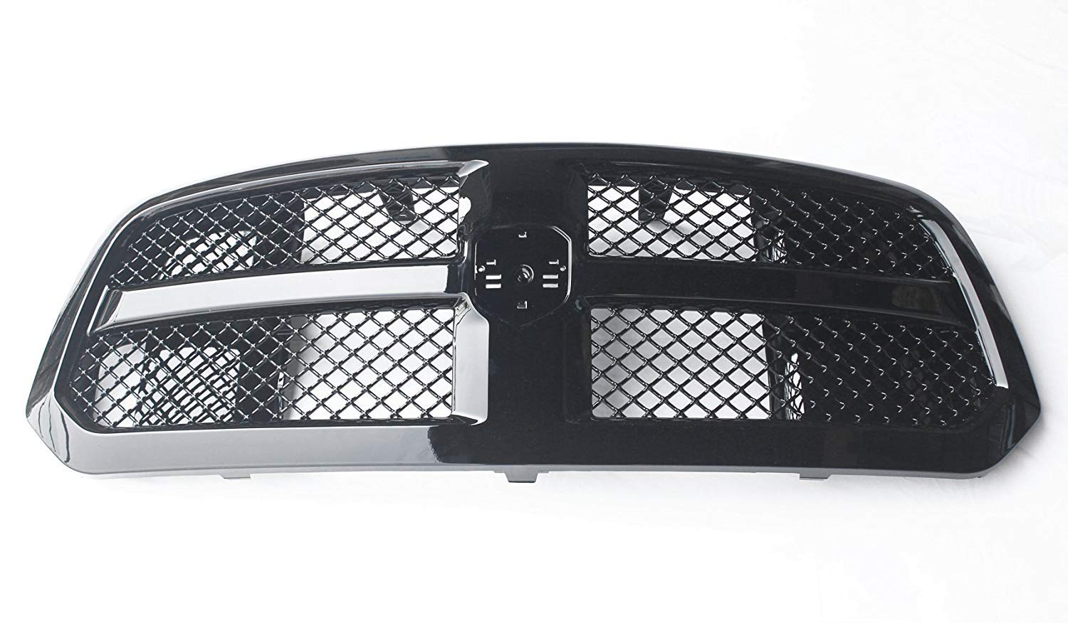 1pc Compatible with 2013-2018 Ram 1500 Front Hood Bumper Mesh Style Glossy Black ABS Plastic Grille