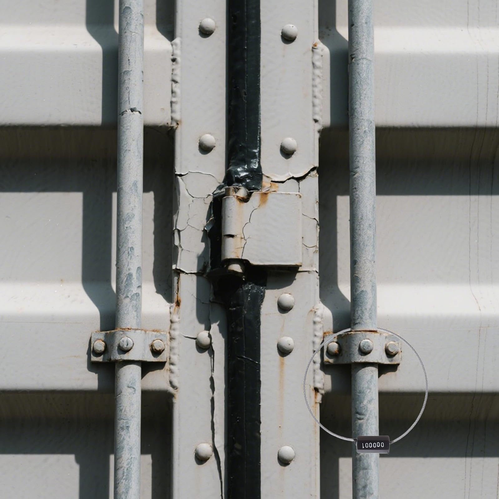 UKCOCO Sigilli di Sicurezza in Filo D'acciaio Galvanizzato Nero Numerati 100 Pezzi Design Irreversibile e Installazione Facile per Trasporto Merci su Camion e Container