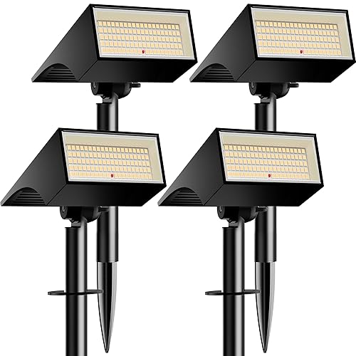 Solar Lights Outdoor Waterproof 4-Pack - Warm White