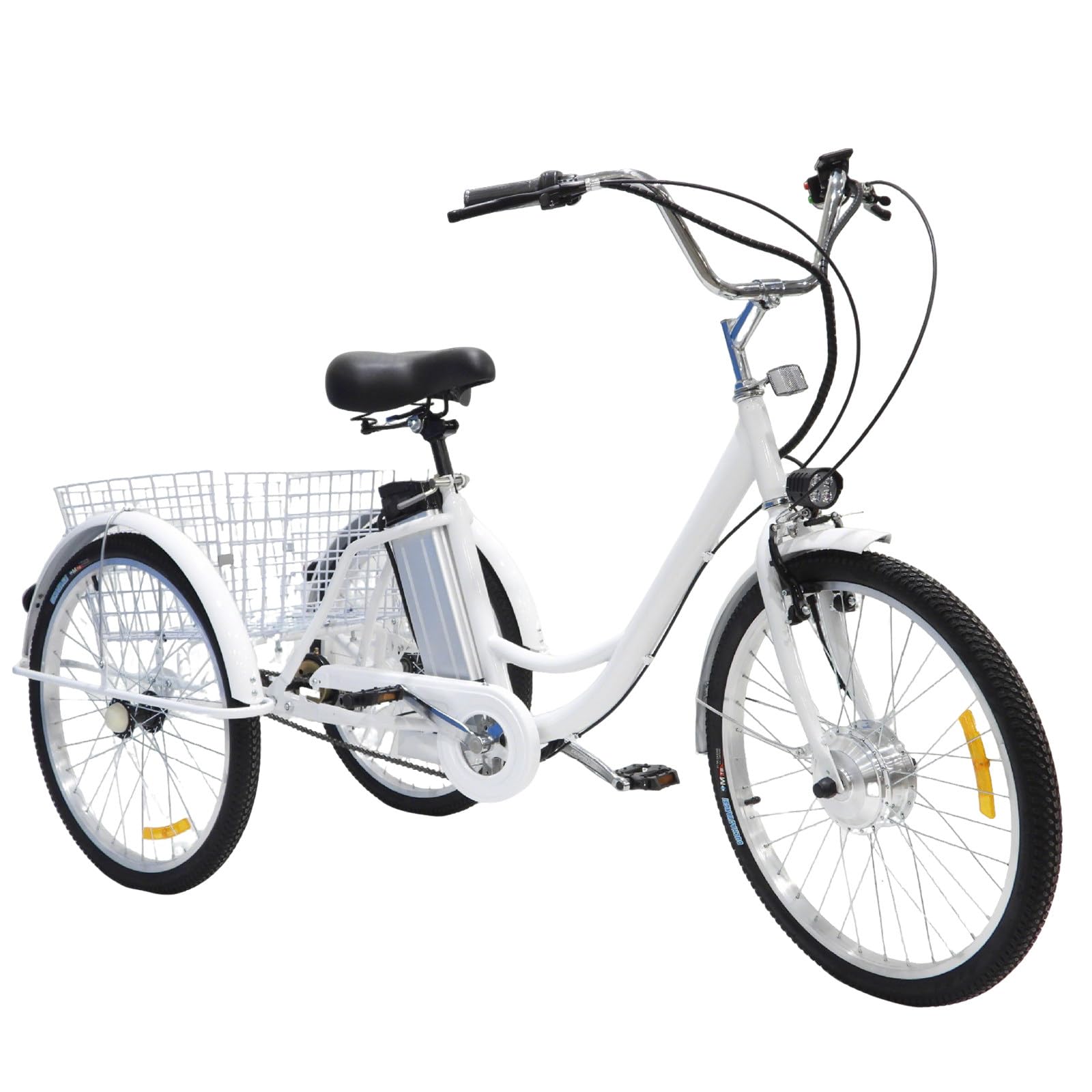 LRPMGZYoe 24" Electric Tricycle For Adults 150kg Load Capacity Adjustable Height with Basket Elderly Exercise Shopping Scooter Comfortable Rides
