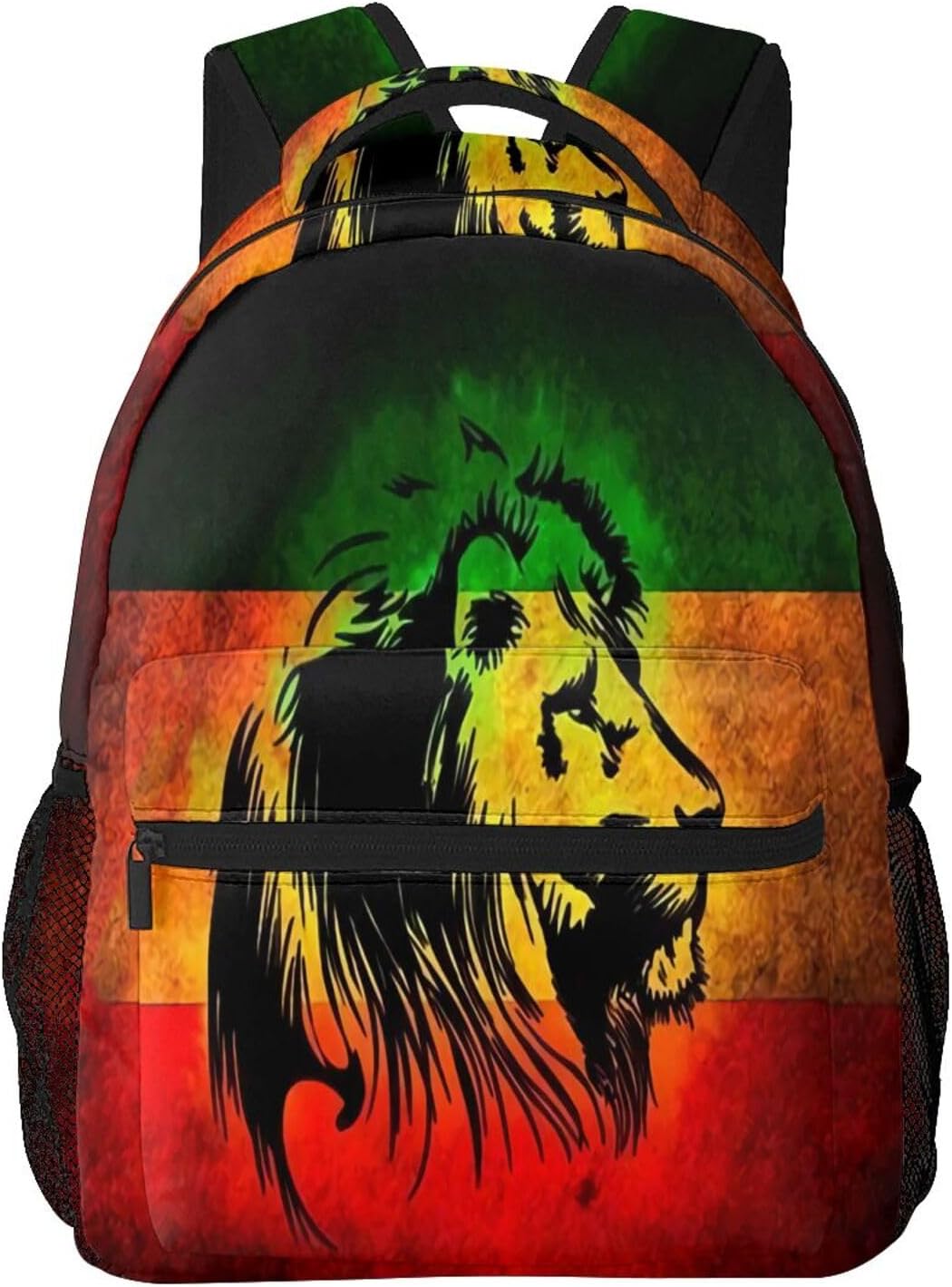 Jamaican Flag Rasta Reggae Judah Lion Backpacks 15in Laptop Backpack Multipurpose Double Shoulder Bag For Men Women Gifts