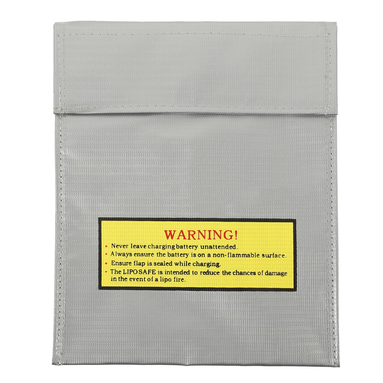 iplusmile Lipo Bag: 18x23cm Lipo Battery Safe Bag, Explosion Proof Fireproof Waterproof Safety Guard Documents Pouch for RC Battery Protective Storage and Safe Charging (Silver)