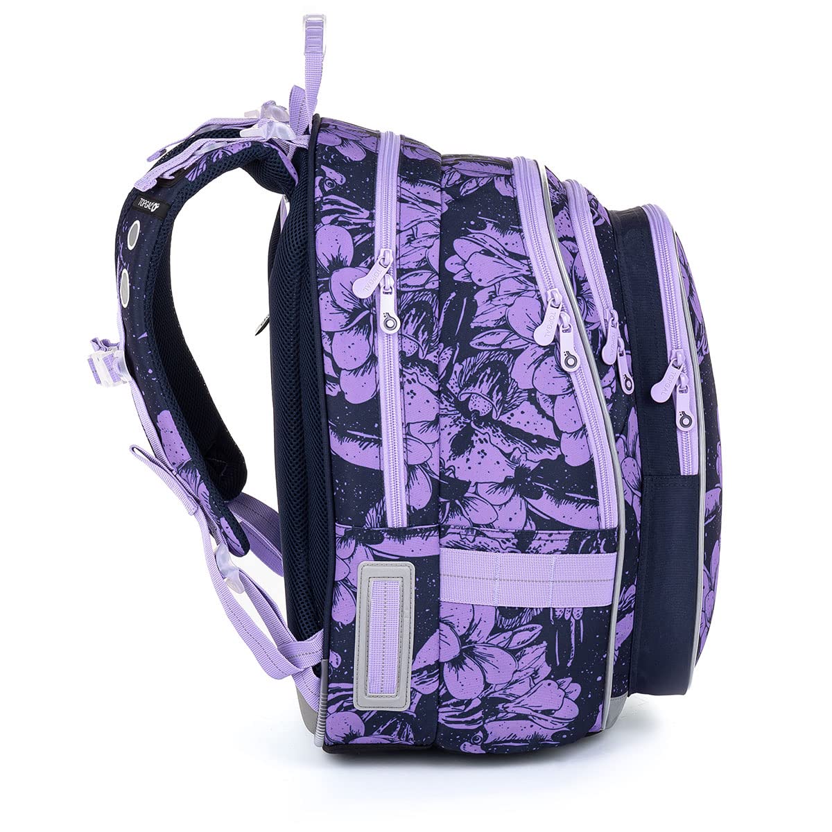 TOPGAL LYNN – Schulrucksack für Mädchen ab 3. Klasse, ergonomisch & leicht, wasserabweisend, mit reflektierenden Elementen, 27 L Schulranzen mit Brustgurt & Rückenpolsterung (Blumen)