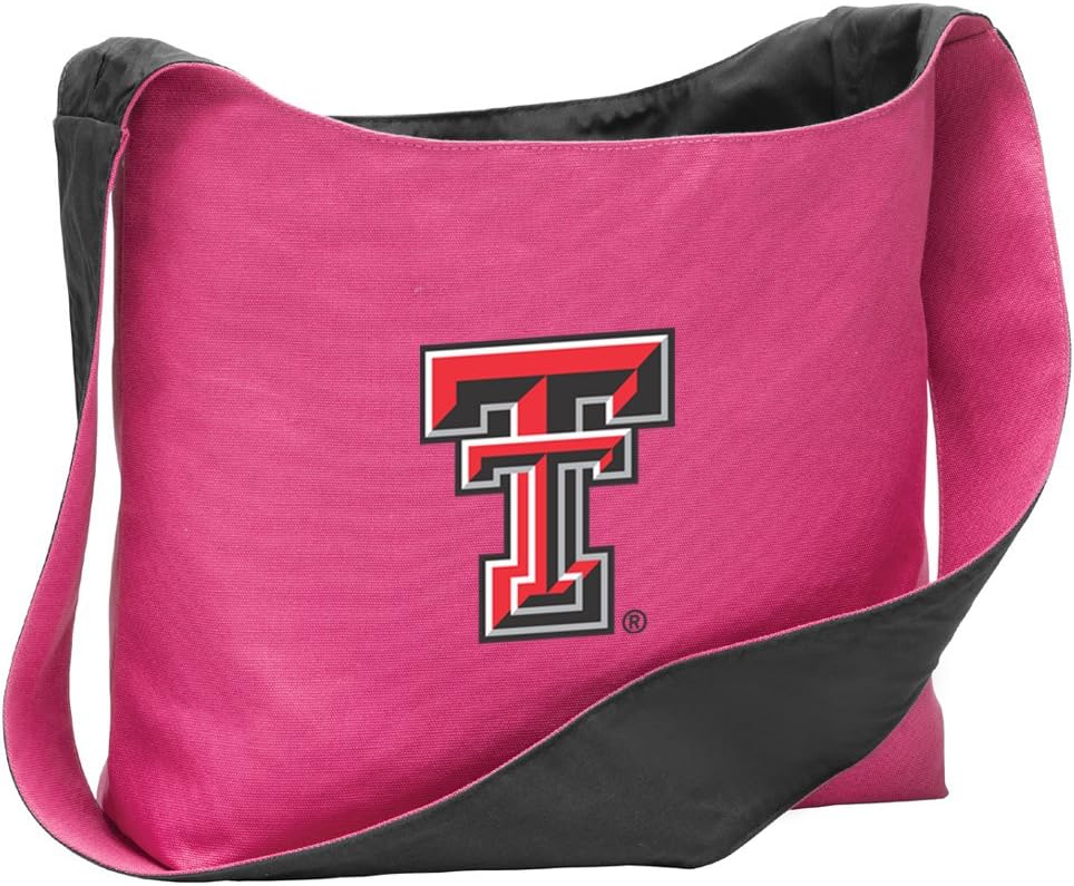 Texas Tech Bolso tote CUTE Texas Tech Red Raiders Bandolera Estilo Sling, Rosado