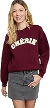 Trendyol Woman Claret Red Thick Polar Fleece Oversize/Relaxed Cut Slogan Embroidered Knitted Sweatshirt TWOAW25SW00030 Sweatshirt (pack of 1)