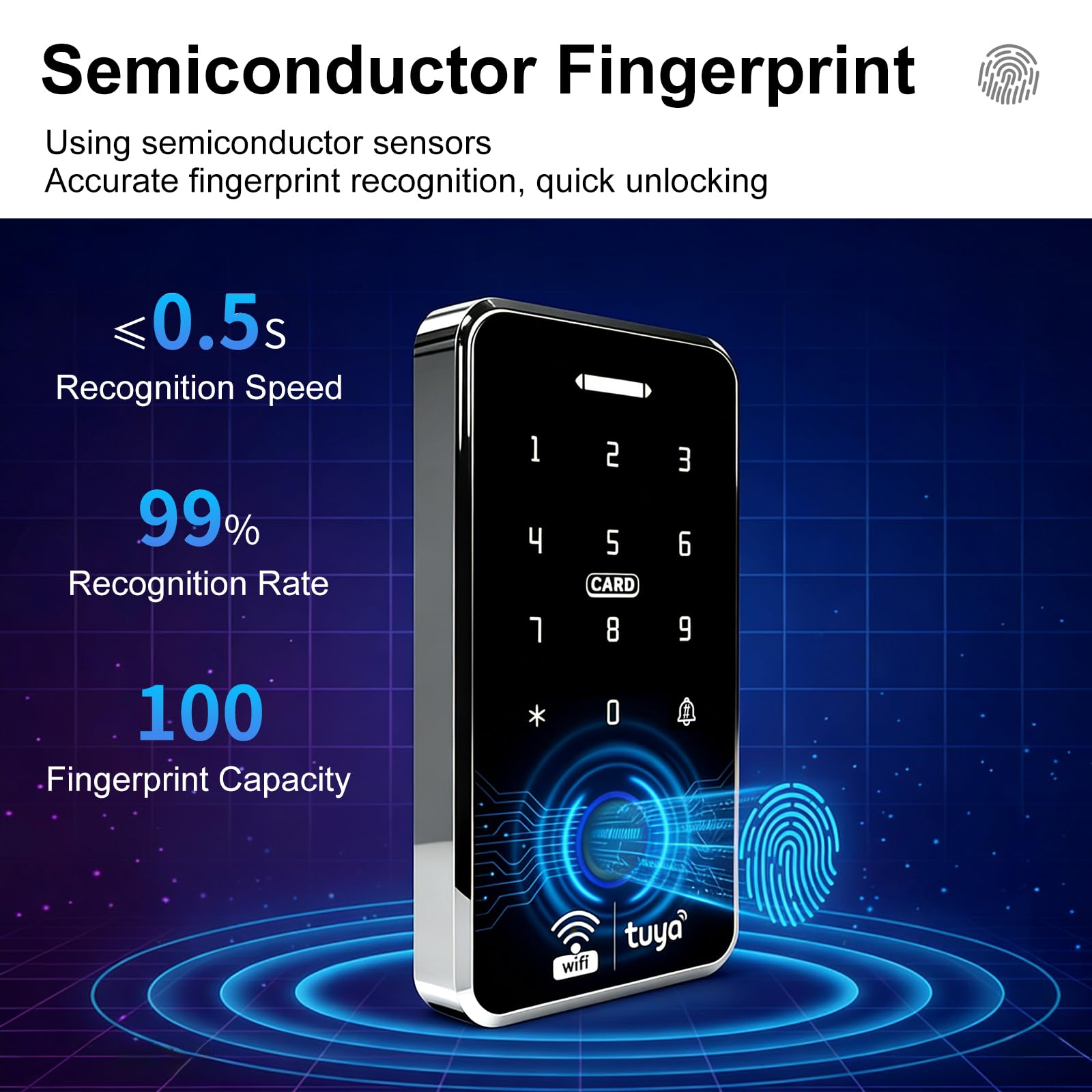 WiFi Tuya Security Access Control System Kit: impermeabile, impronte digitali, password, blocco tastiera RFID, serratura magnetica 272,2 kg + staffa ZL, apriporta telecomando intelligente