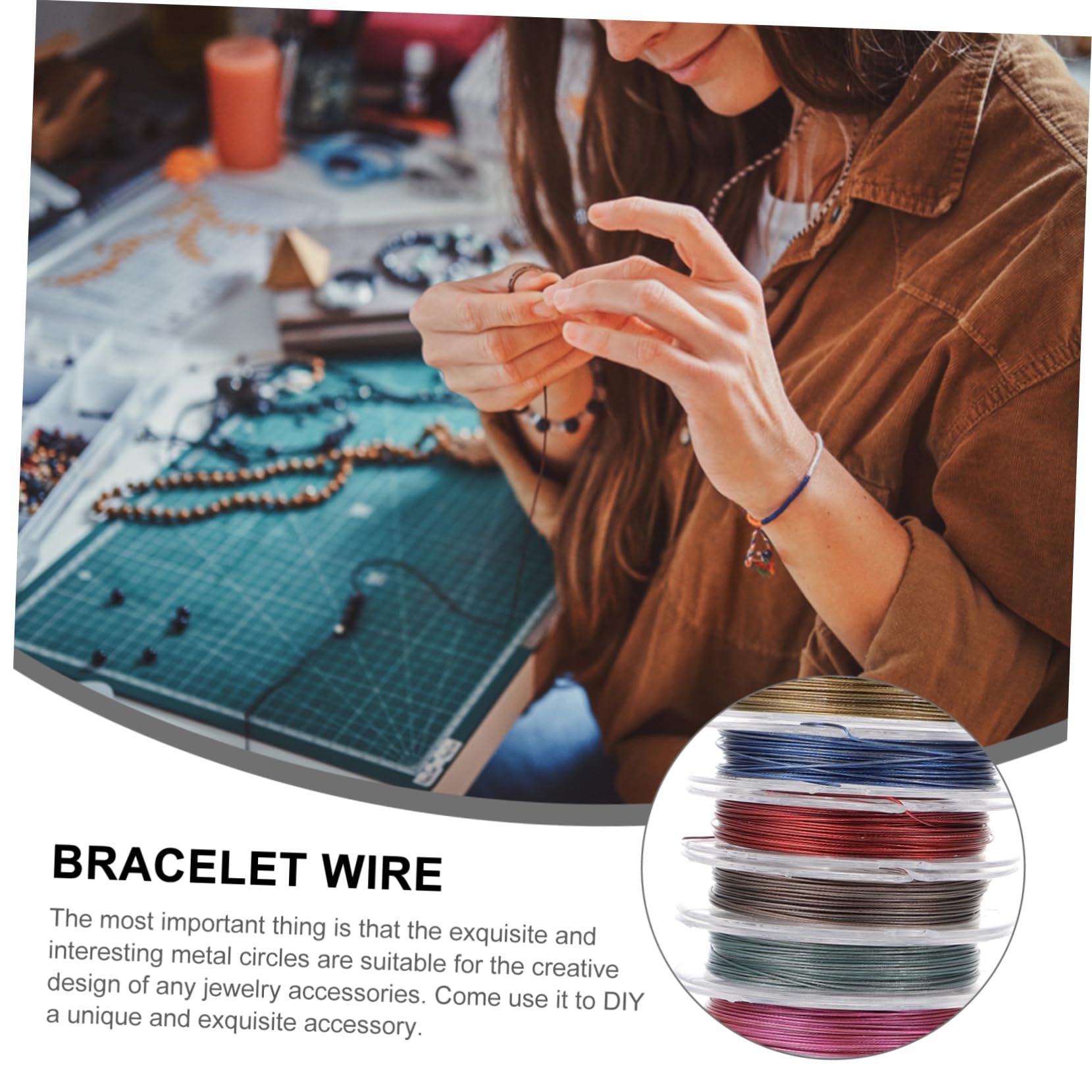 LALAFINA 30rotoli Filo Acciaio Per Bigiotteria Per Materiale Resistente Per Creazioni Di Bracciali e Gioielli Accessori Craft Di Alta Qualità