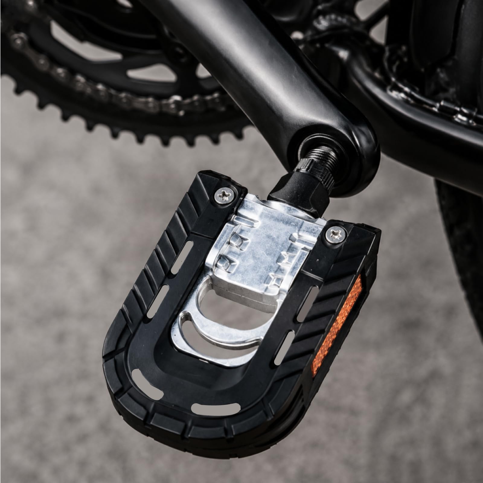 2 sztuki peda?ów rowerowych z reflektorami, peda?y rowerowe 9/14 cm, antypo?lizgowe, zestaw peda?ów CNC aluminiowych dla rowerów MTB, rowerów górskich, szosowych, elektrycznych, rowerów miejskich Peda