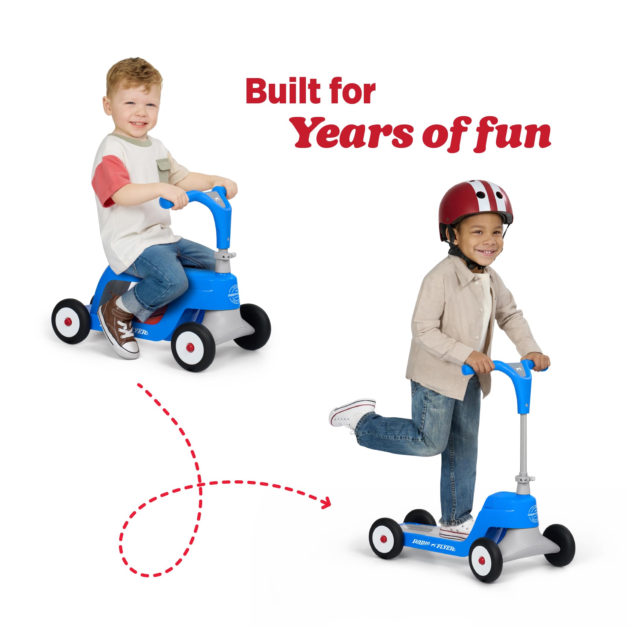 Amazon.com : Radio Flyer Scoot 2 Scooter, Blue, For Kids Ages 1-4