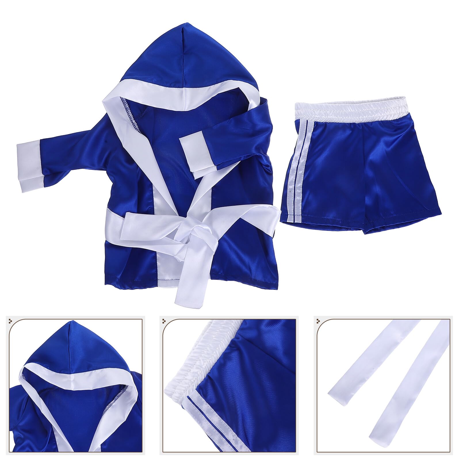 BESPORTBLE - Conjunto de boxeo para bebé o niño, 1 unidad, color azul, traje de fotos – nacido, cómodo de tela suave para sesiones de estudio, accesorio de fotos ajustable para Shooting Meses