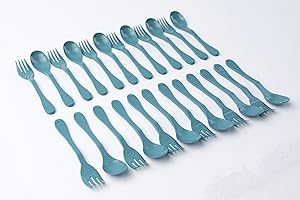 Knork Eco Plant Based 24 Pack Reusable Bamboo Flatware Set