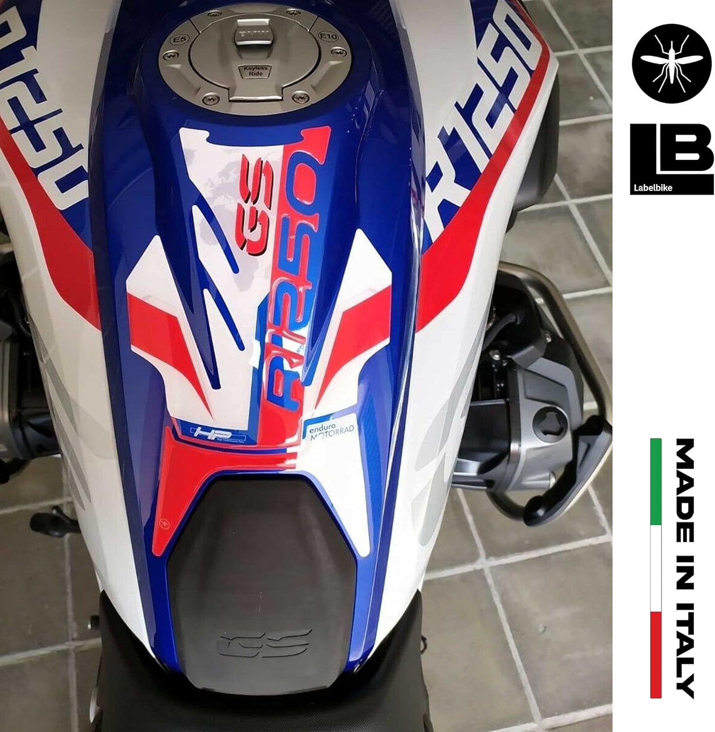 labelbike - Tank Guard 3D Gel Tank Protection Motorcycle Compatible with BMW GS R1250 HP