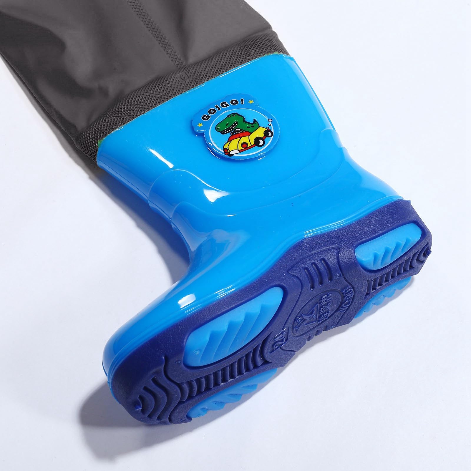 Wathose Kinder Wasserdicht mit Stiefel - Wathose Kinder Verstellbare Träger für Jungen und Mädchen, Anglerhose Neopren,Matschhose Jugendliche Comfort, Rückenschnalle Design