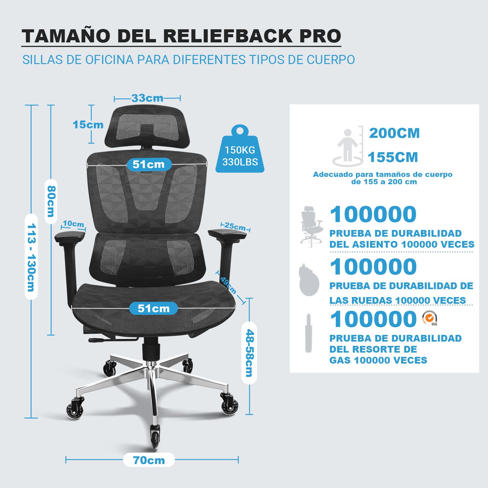 MELOKEA Silla Ergonomica Escritorio, Silla de Oficina, Todo Malla | Asiento Regulable en Profundidad, Reposabrazos 4D, Ruedas de Goma, Reclinable 4 Niveles, Estudio & Despacho & Gaming