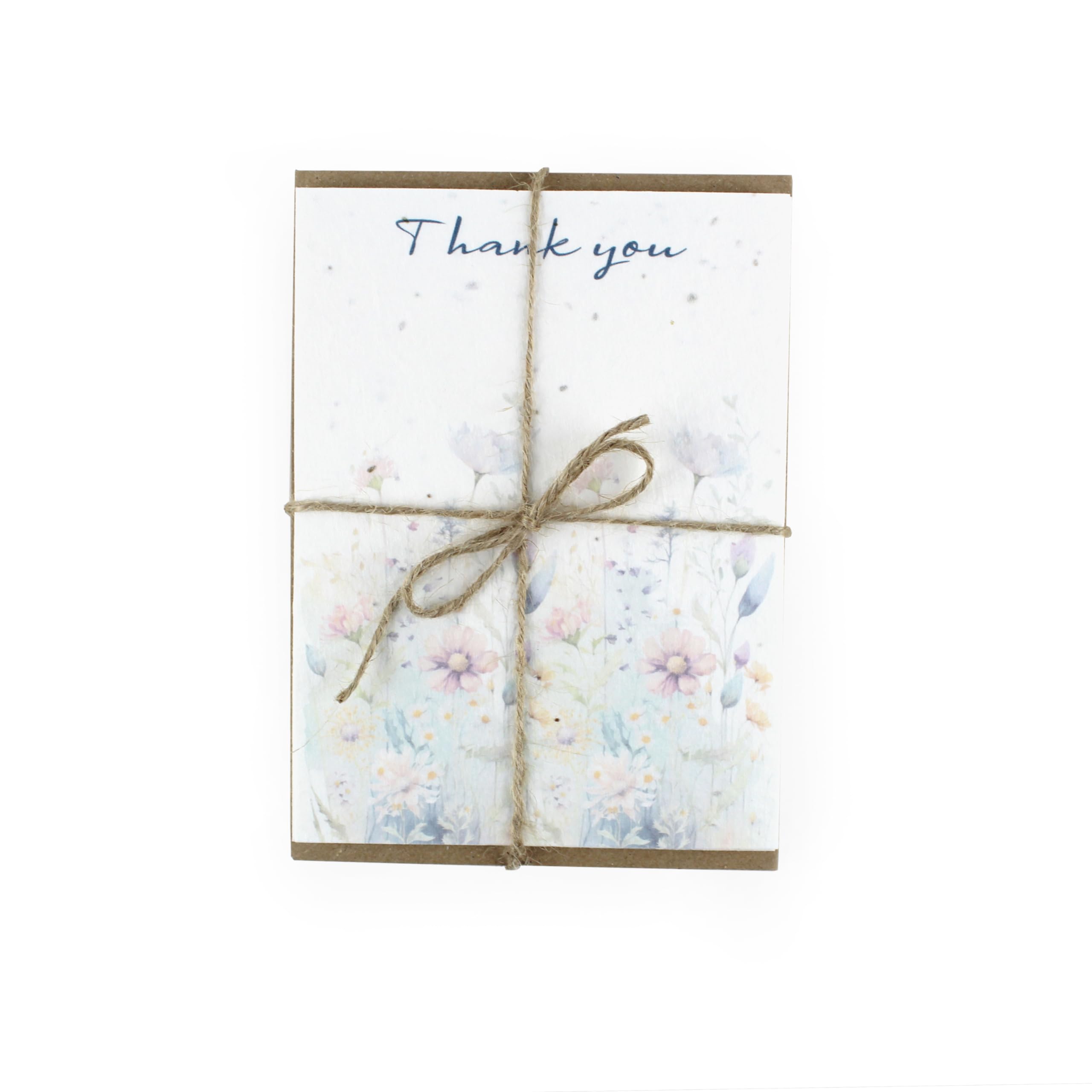 Wildflower Seeded Thank you Notecards - Pack of 10 Floral Plantable Eco-friendly Thank You Cards & Envelopes - Wedding Gifts Thanks