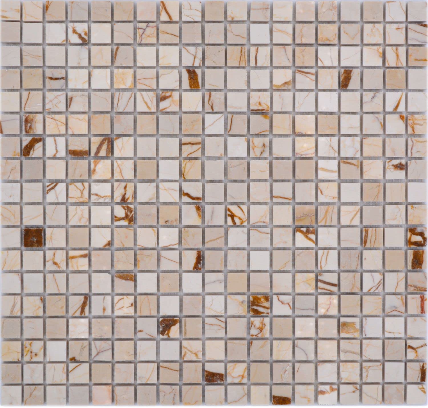 Mosaico in marmo naturale color crema lucidato, da parete, per cucina, bagno, doccia, mosaico, pavimento a mosaico